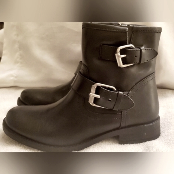 SZ 6 STEVE MADDEN MOTO BIKER BUCKLE BOOTS - Picture 2 of 6